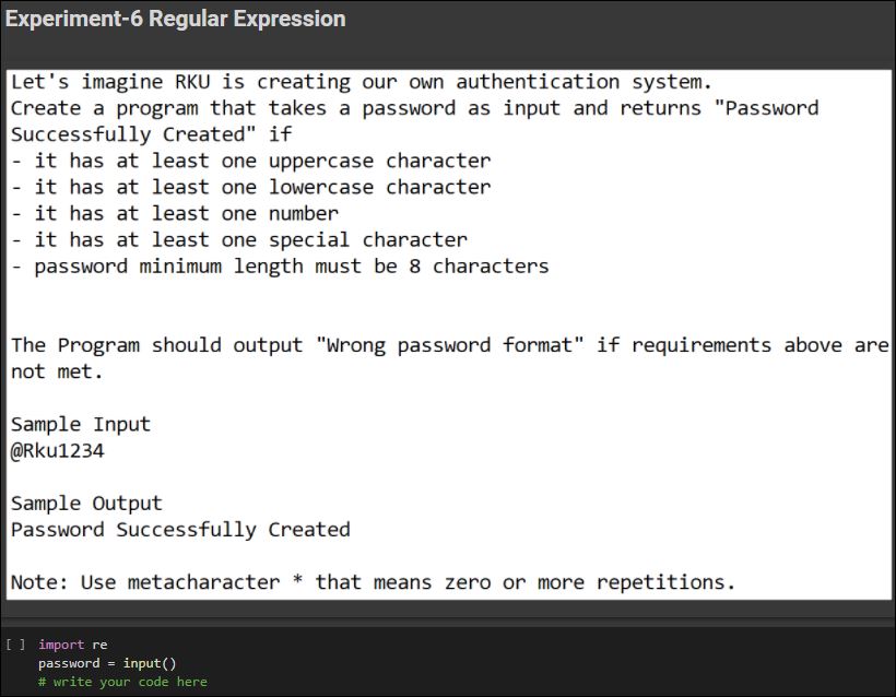 Experiment - 6 Regular Expression.JPG